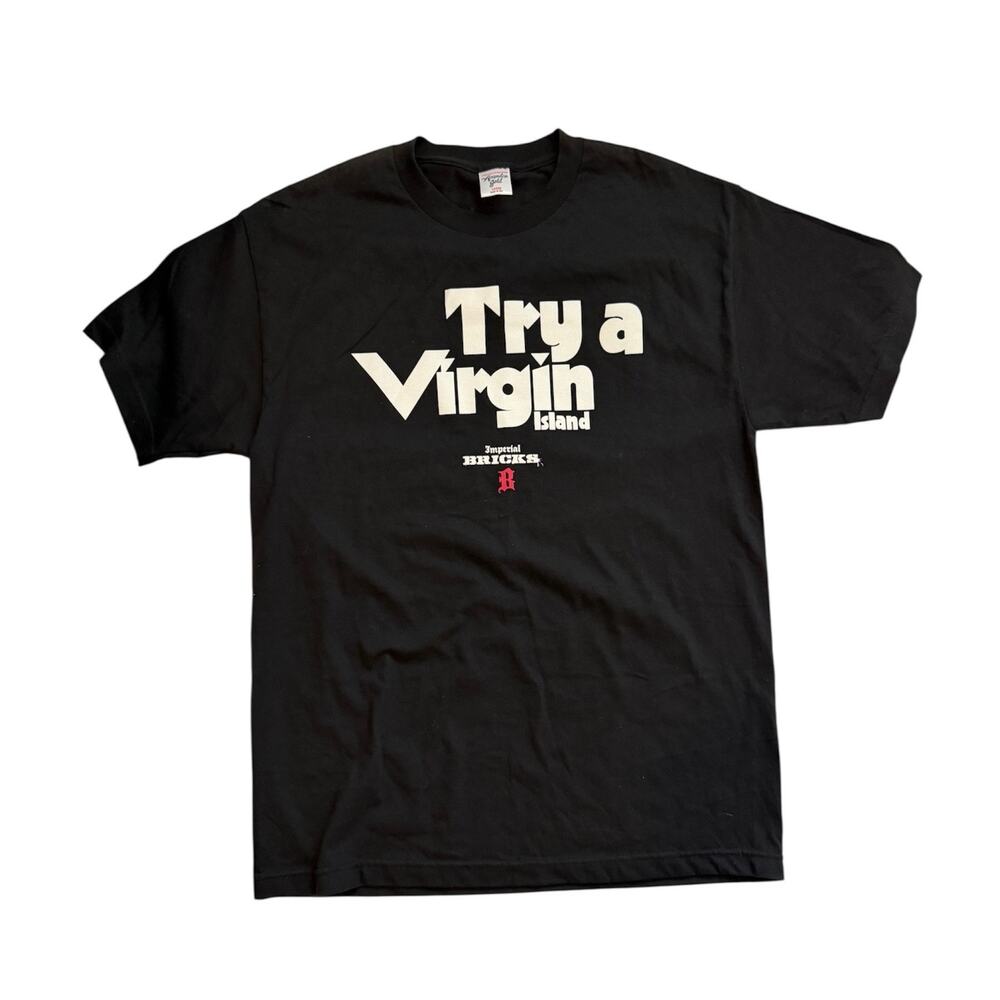 Acapulco Gold TRY A VIRGIN Black T Shirt Men’s Graphic Made USA Size LARGE NWOT